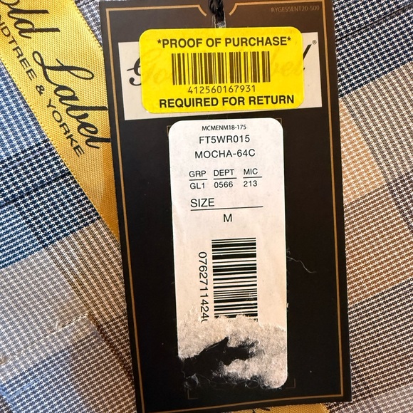 Roundtree & Yorke Gold Label Blue Plaid Shirt - Picture 3 of 5